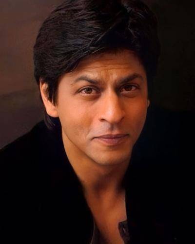 Shahrukh khan in black outfit and short hairstyle