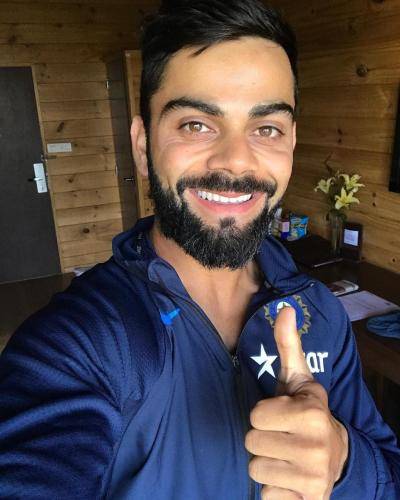 Virat Kohli sleek hairstyle
